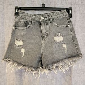 Mishow Design black Distressed Jean shorts
